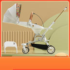 Can Sit And Lie Flat Two-way Folding Lightweight Shock-absorbing High-view Stroller