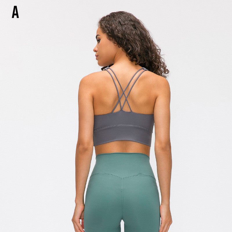 Sports bra fitness shockproof running bra without steel ring