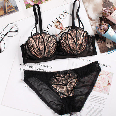 Embroidered shell bra