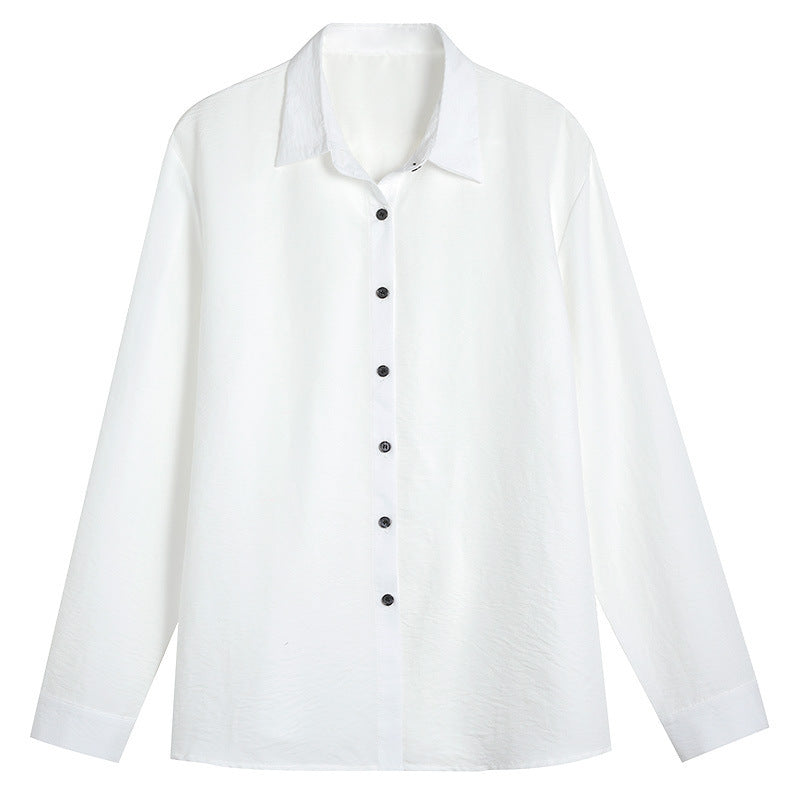 Texture Loose Long Sleeve Lazy Sense All-matching Shirt