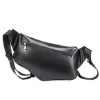 Fashion Leather Belt Bag Multifunctional Chest Bag Men's Top Layer Cowhide Shoulder Bag