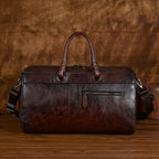 Top Layer Leather Bag Handmade Retro Large Capacity